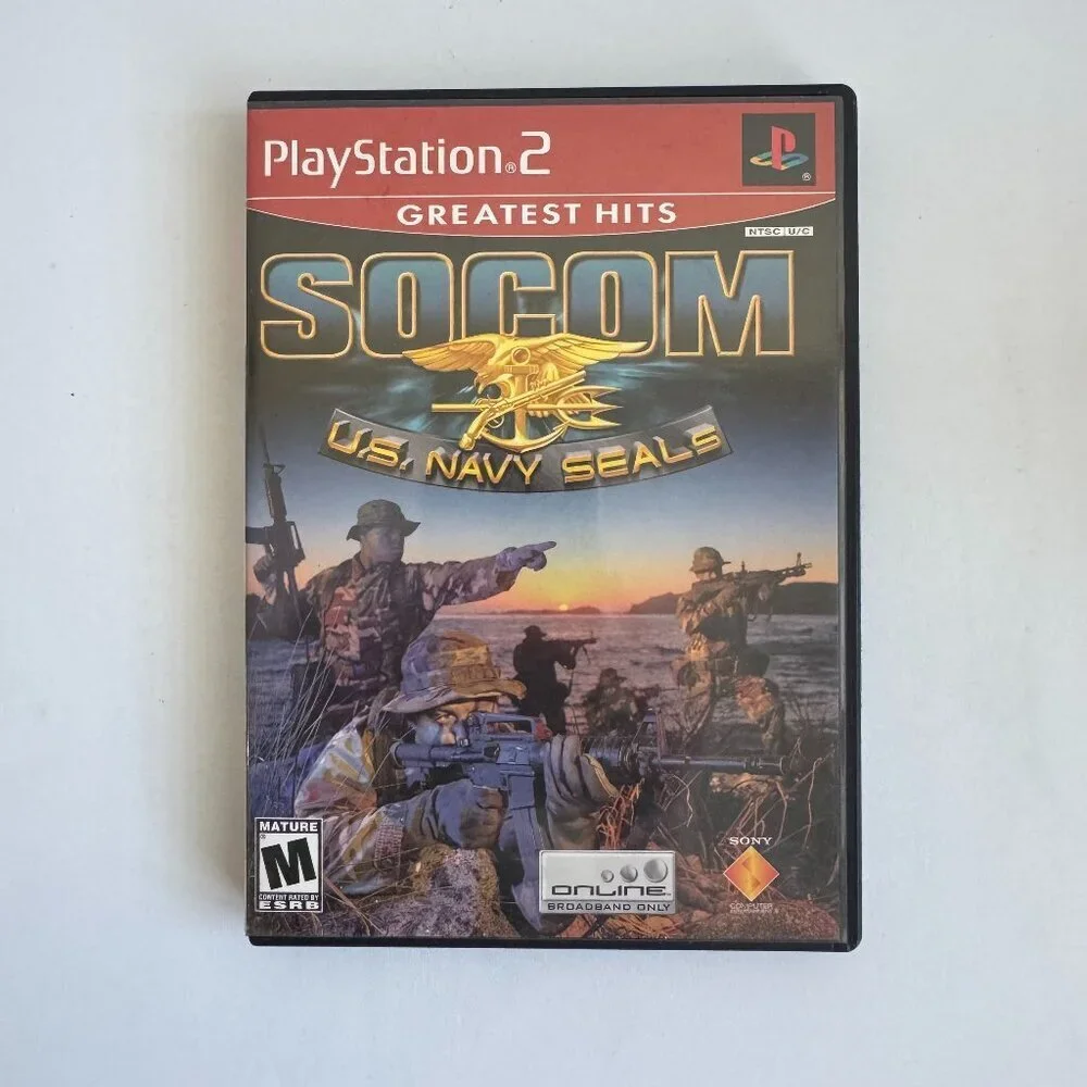 SOCOM U.S. Navy SEALs PS2 Greatest Hits Complete w/ Manual Tested
